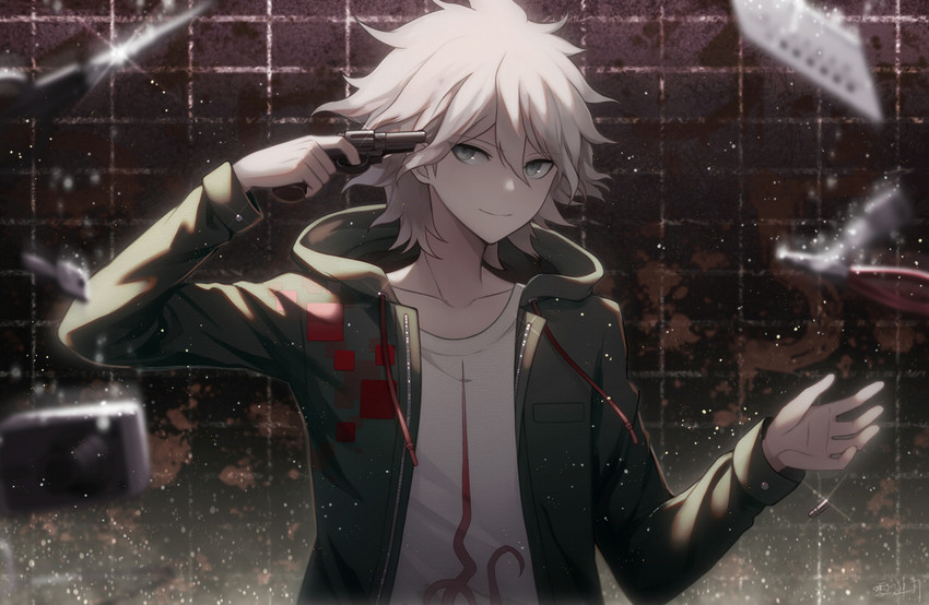 komaeda nagito (danganronpa and 1 more) drawn by angel31424