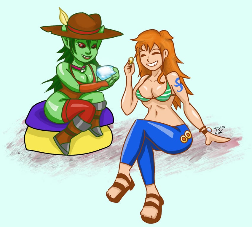 nami and trixie (original and 2 more) drawn by metalytar