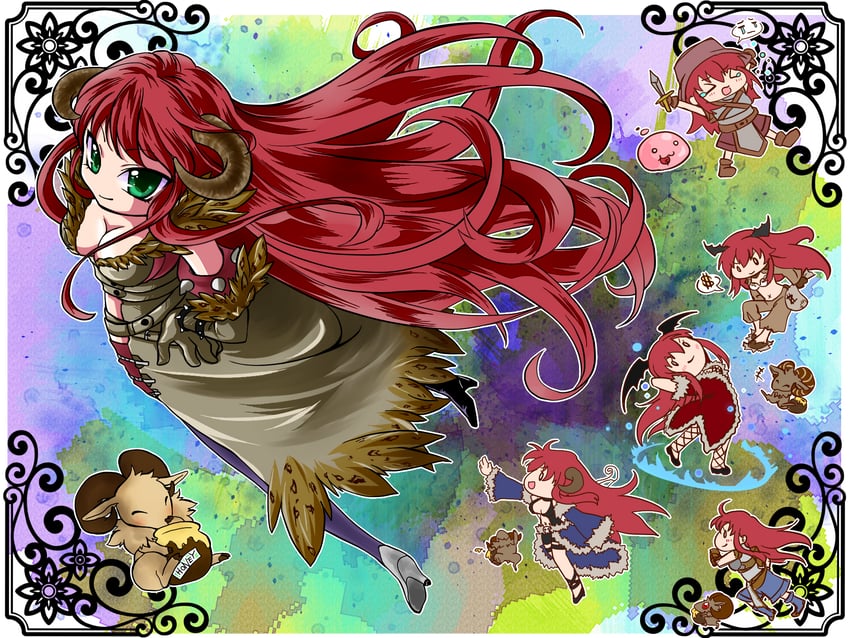 poring, shadow chaser, stalker, rogue, thief, and 2 more (ragnarok online) drawn by kamui_setsuna