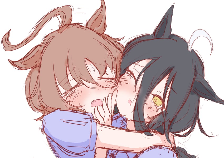 agnes tachyon and manhattan cafe (umamusume) drawn by akigokoro190