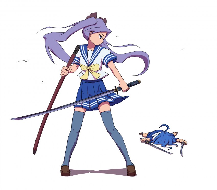 hiiragi kagami and izumi konata (lucky star) drawn by goodsleeep