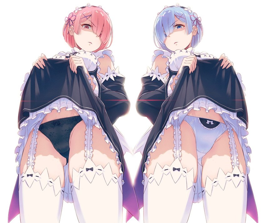 rem and ram (re:zero kara hajimeru isekai seikatsu) drawn by 40hara