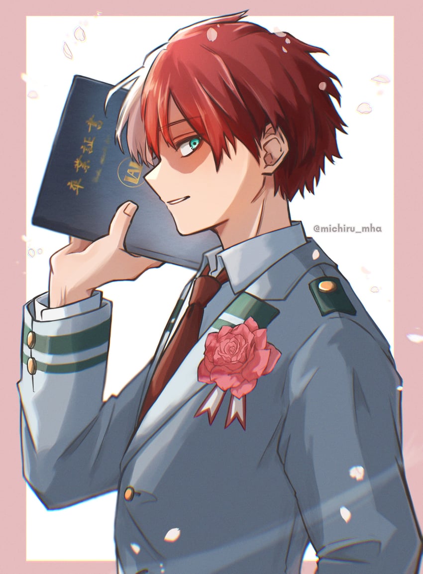 todoroki shoto (boku no hero academia) drawn by michiru_mha