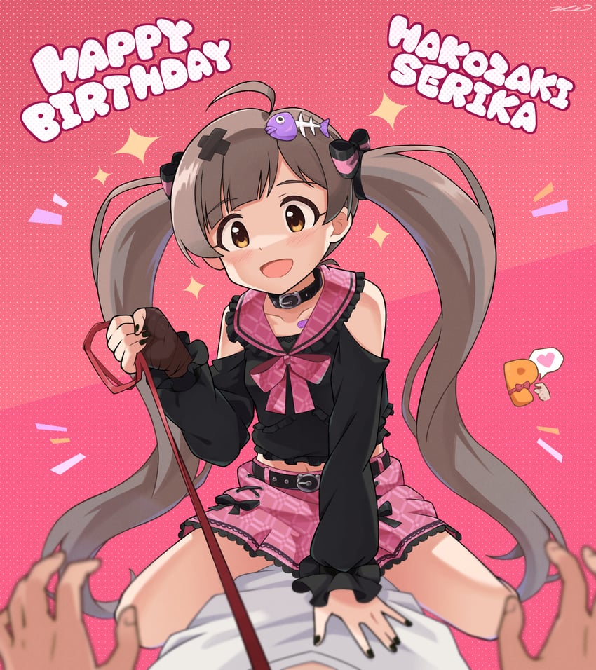 producer, p-head producer, and hakozaki serika (idolmaster and 2 more) drawn by kim_da-yoon