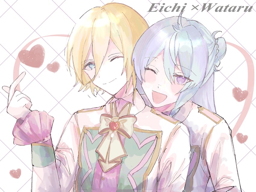tenshouin eichi and hibiki wataru (ensemble stars!) drawn by ntec231