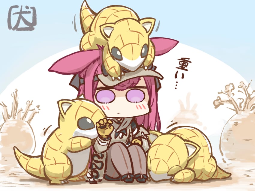 ray and sandshrew (pokemon and 1 more) drawn by akanotanin13