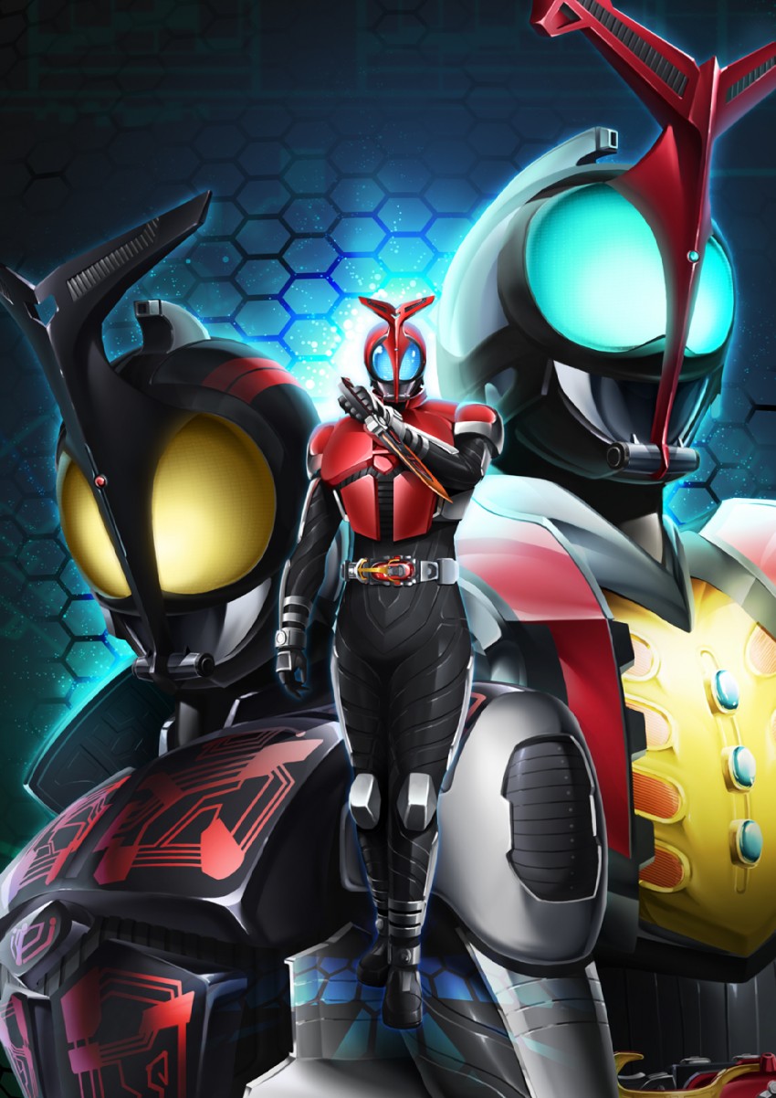 kamen rider kabuto and kamen rider dark kabuto (kamen rider and 1 more) drawn by hokuto_(hokuto_pk)