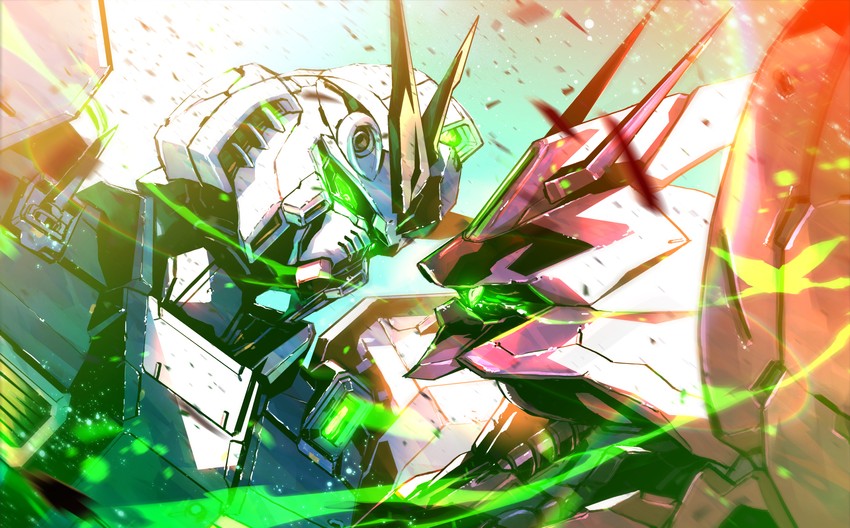 nu gundam and sazabi (gundam and 1 more) drawn by kuri_giepi
