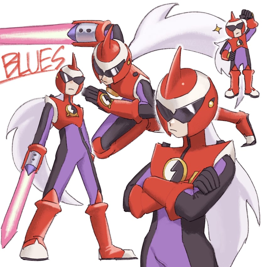 protoman.exe (mega man and 1 more) drawn by noro_zt