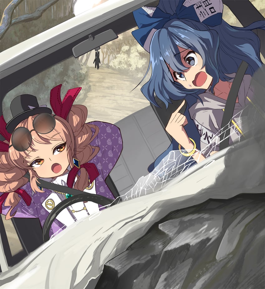 yorigami shion and yorigami jo'on (touhou) drawn by syope