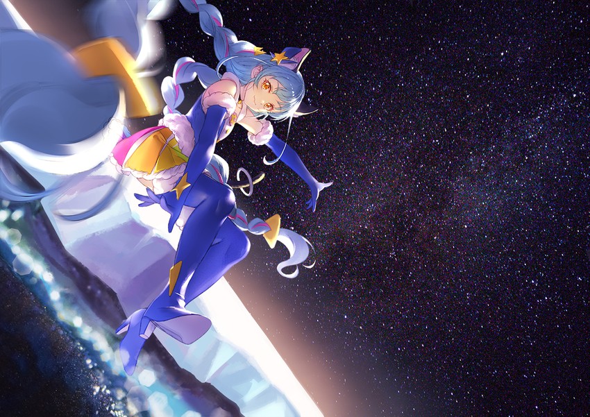 yuni and cure cosmo (precure and 1 more) drawn by hoshi_(xingspresent)