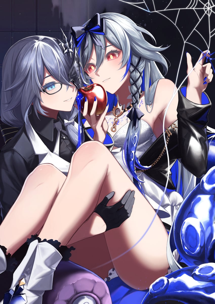 fu hua and herrscher of sentience (honkai and 1 more) drawn by yunomi_(yunomi_hs)