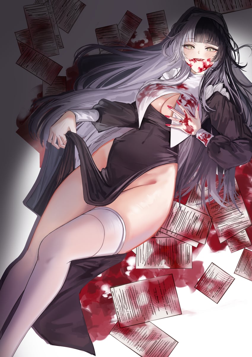 houshou marine and shiori novella (hololive and 1 more) drawn by ha_uiyeon