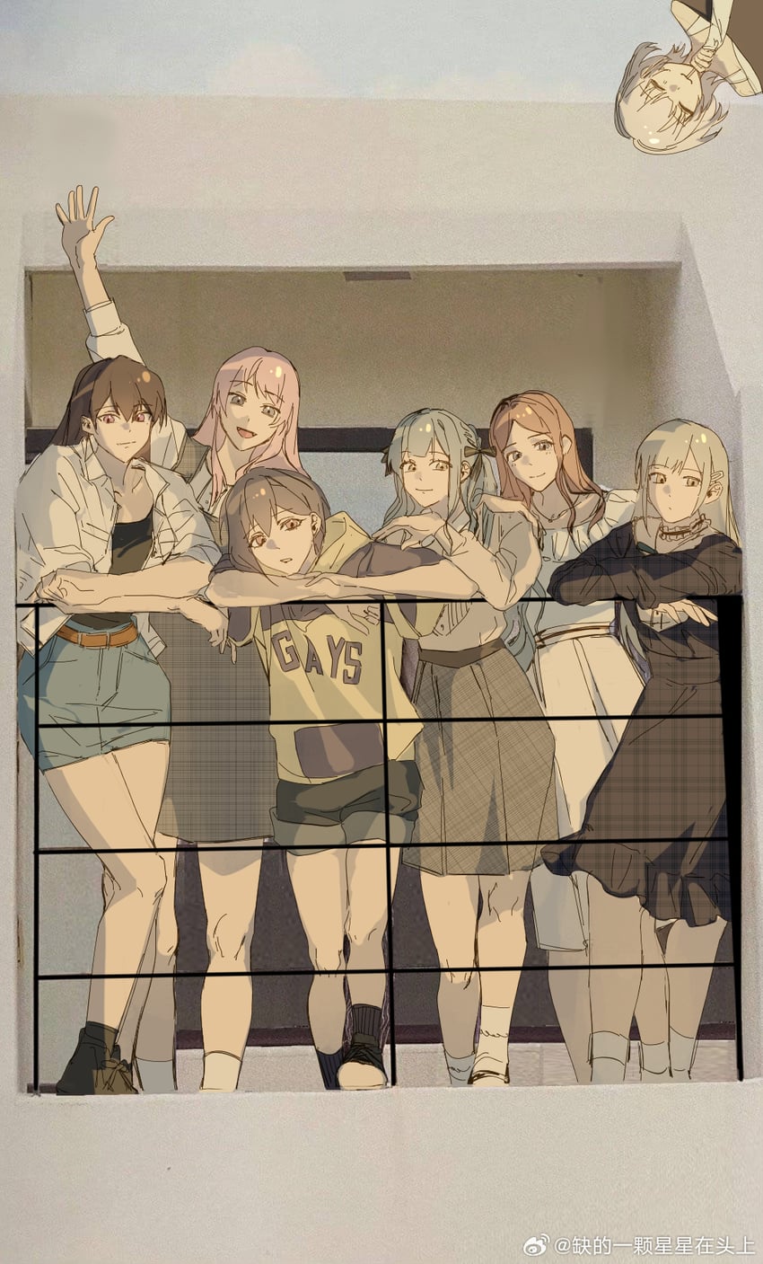 chihaya anon, togawa sakiko, nagasaki soyo, shiina taki, wakaba mutsumi, and 2 more (bang dream! and 1 more) drawn by feiyu30903448