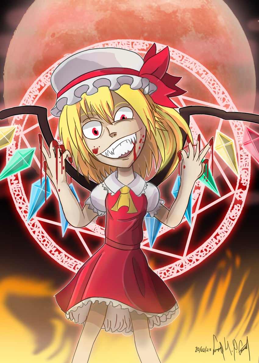 flandre scarlet (touhou) drawn by lupeco98
