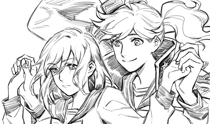watanabe sarasa and narata ai (howl no ugoku shiro and 1 more) drawn by nideaneng