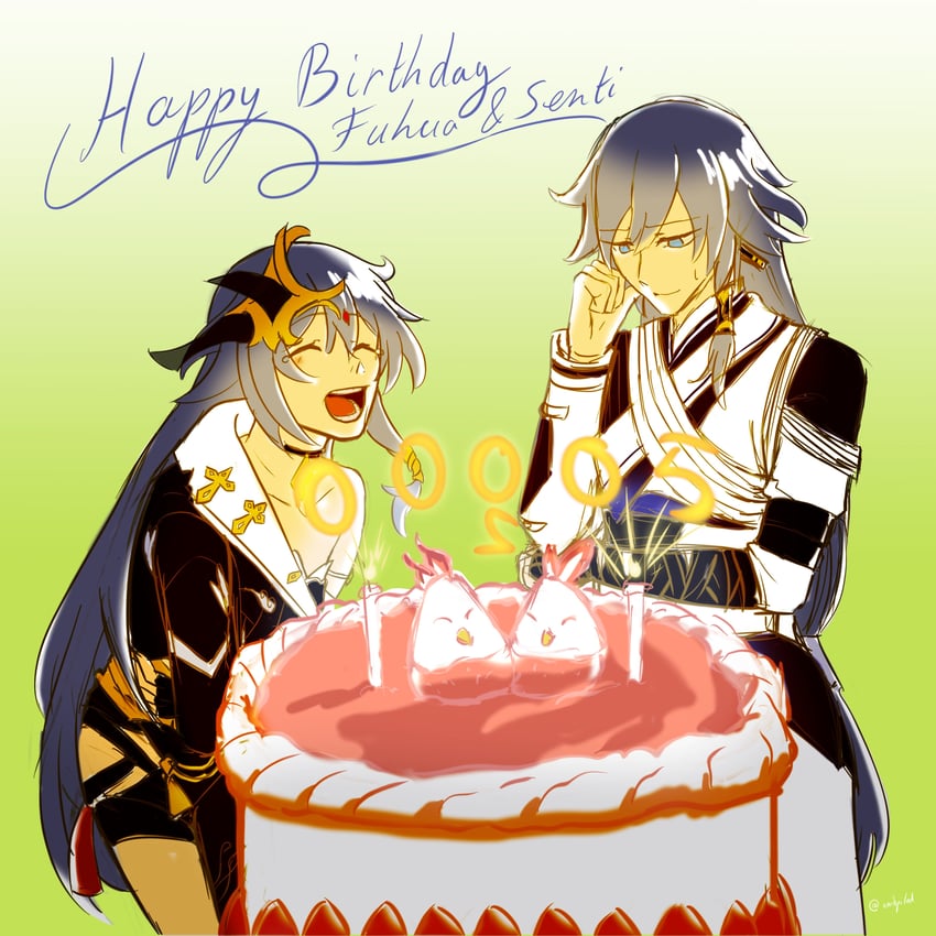 fu hua, herrscher of sentience, and jingwei (honkai and 1 more) drawn by enihpiled