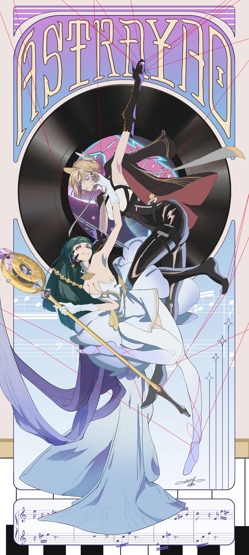 evelyn chevalier and astra yao (zenless zone zero) drawn by xu_li_loxy