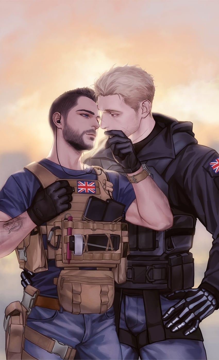 ghost and soap (call of duty and 1 more) drawn by zhyphenth