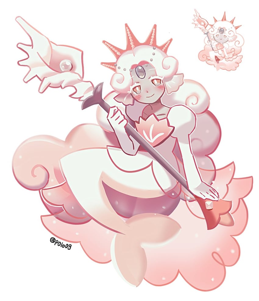 black pearl cookie and white pearl cookie (cookie run and 1 more) drawn by michelin_(p0lo09)