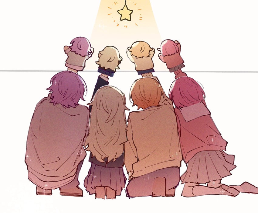 ootori emu, tenma tsukasa, kusanagi nene, and kamishiro rui (project sekai and 1 more) drawn by sseri_0
