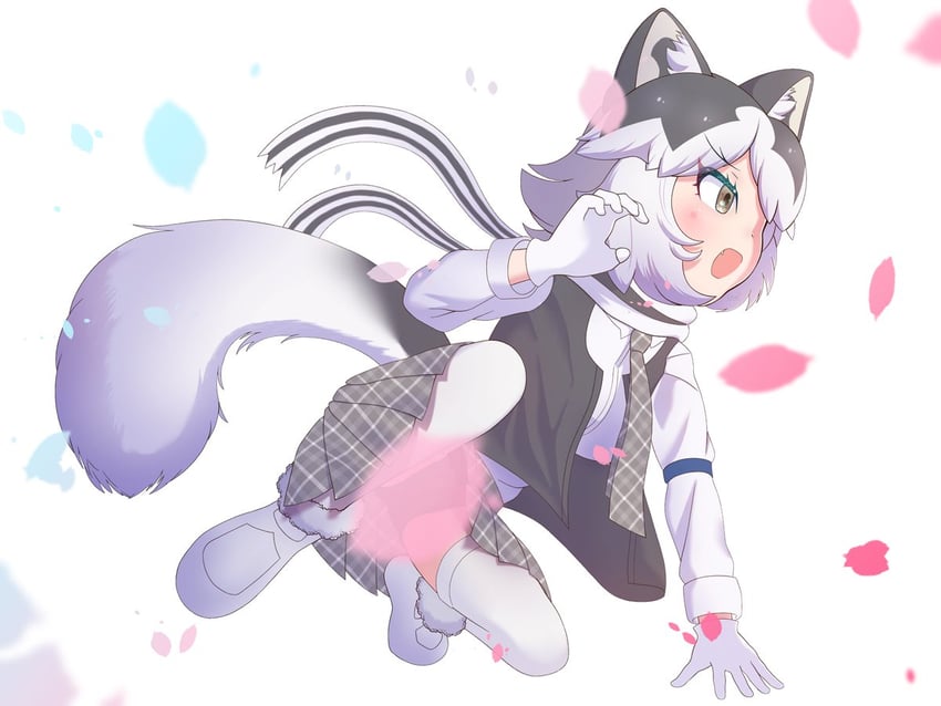 eastern wolf (kemono friends and 1 more) drawn by luichan