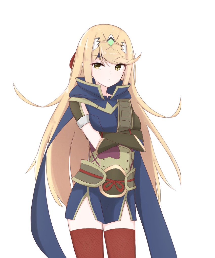 mythra (xenoblade chronicles and 3 more) drawn by chirun0