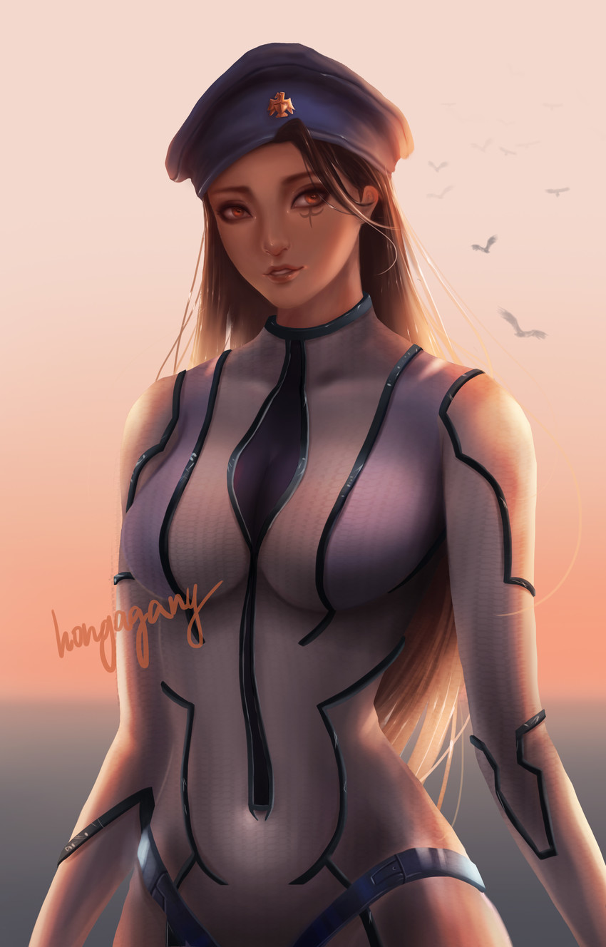 ana and captain amari (overwatch and 1 more) drawn by hongagany