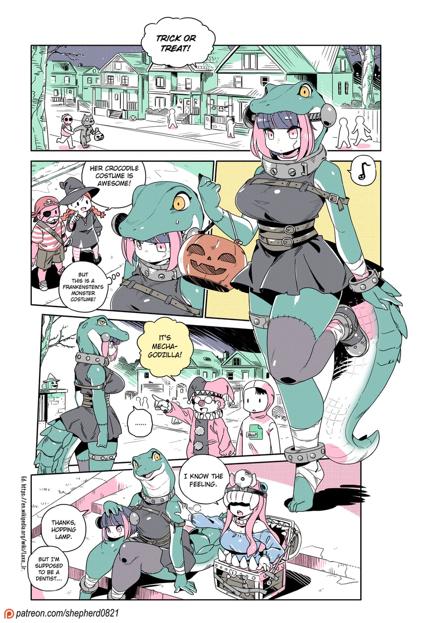 frankenstein's monster and luxo jr. (modern mogal and 1 more) drawn by shepherd0821