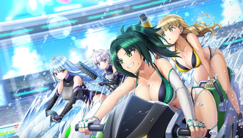 nayuki hiori, ayato utae, schnee weissberg, and harunami anri (dolphin wave) drawn by ootomo_takuji