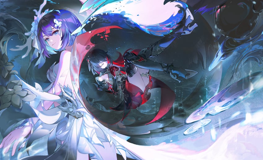 seele vollerei and seele (honkai and 1 more) drawn by ste7619