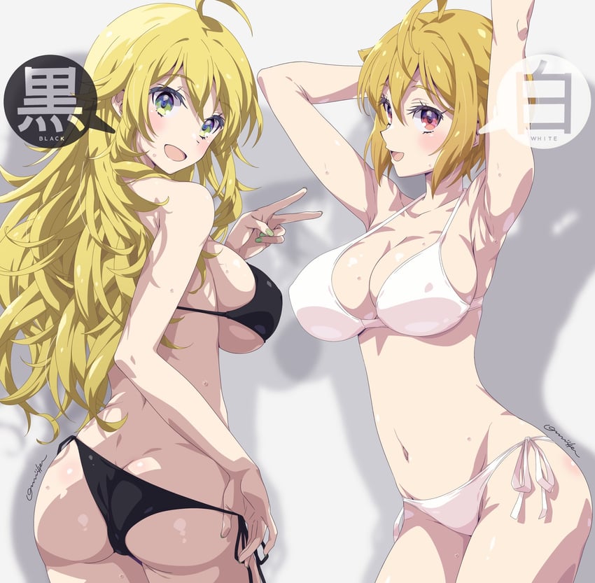 hoshii miki and ibuki tsubasa (idolmaster and 2 more) drawn by oomura_karasu