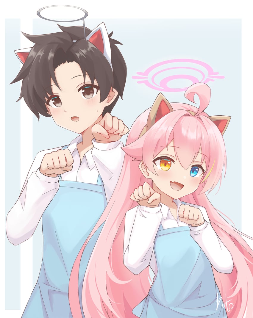 sensei and hoshino (blue archive and 1 more) drawn by rikotch07