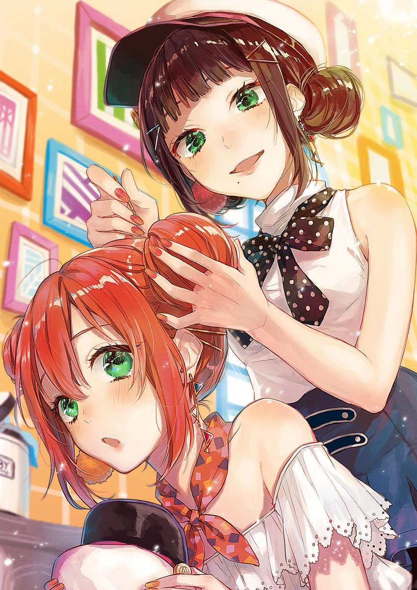 kurosawa dia and kurosawa ruby (love live! and 2 more) drawn by sudach_koppe