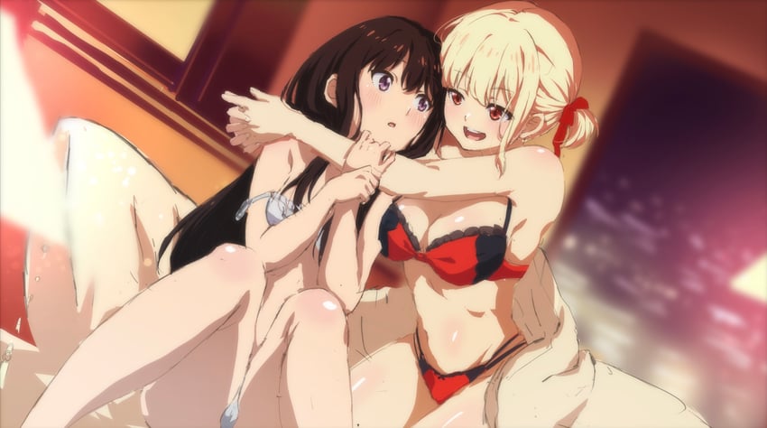 nishikigi chisato and inoue takina (lycoris recoil) drawn by or2_(sahr7857)