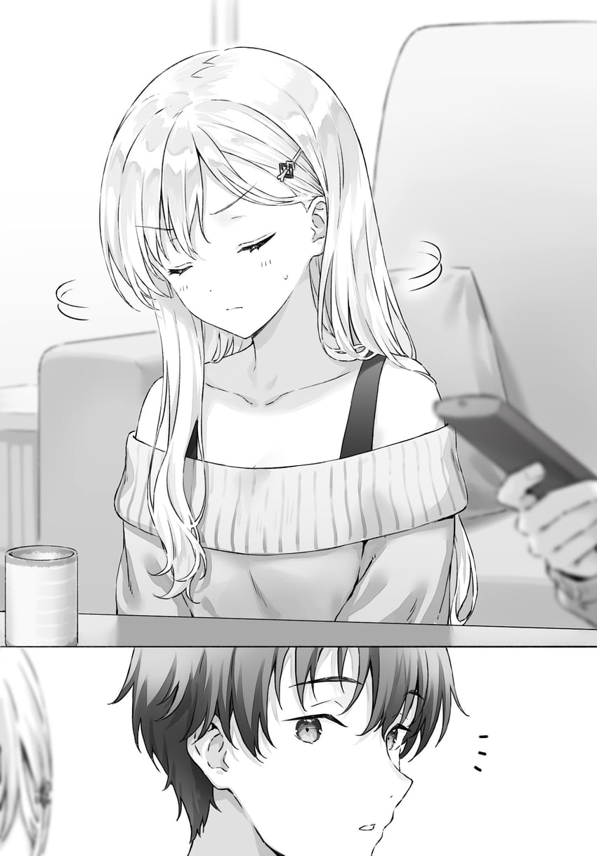 ayase saki and asamura yuuta (gimai seikatsu) drawn by hiten_(hitenkei)