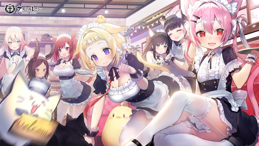 manjuu, meowfficer, i-19, i-26, i-25, and 4 more (azur lane) drawn by asagi_yuna