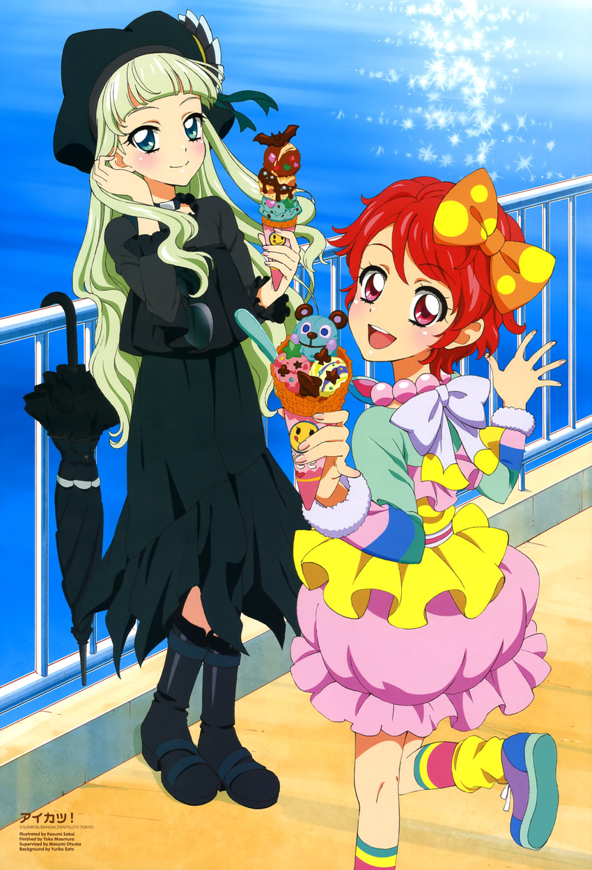 todo yurika and ichinose kaede (aikatsu! and 1 more) drawn by maemura_youko, ootsuka_masumi, sato_yuriko, and sobaco_(sobacocco)