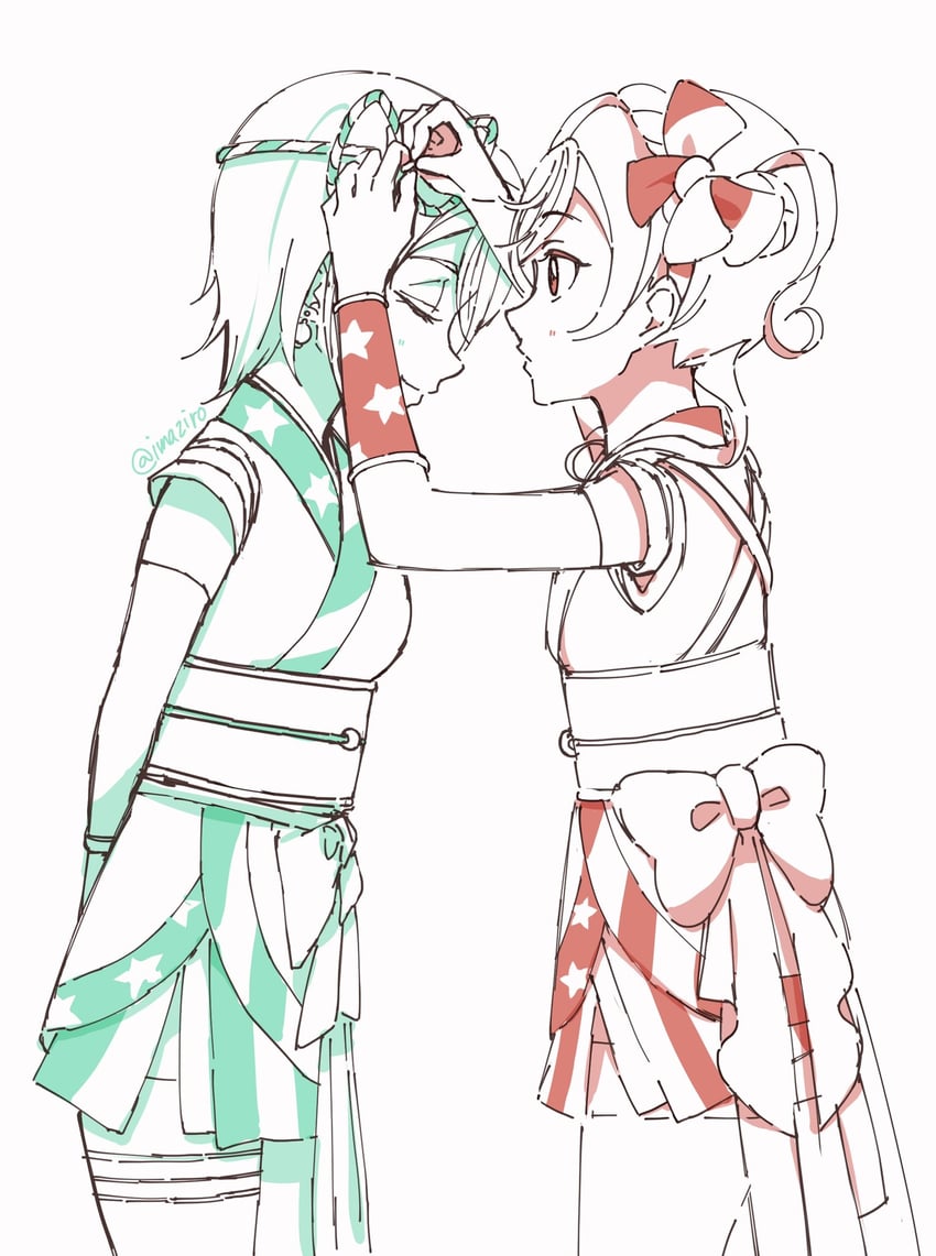 wakana shiki and yoneme mei (love live! and 1 more) drawn by imamura_(imaziro)