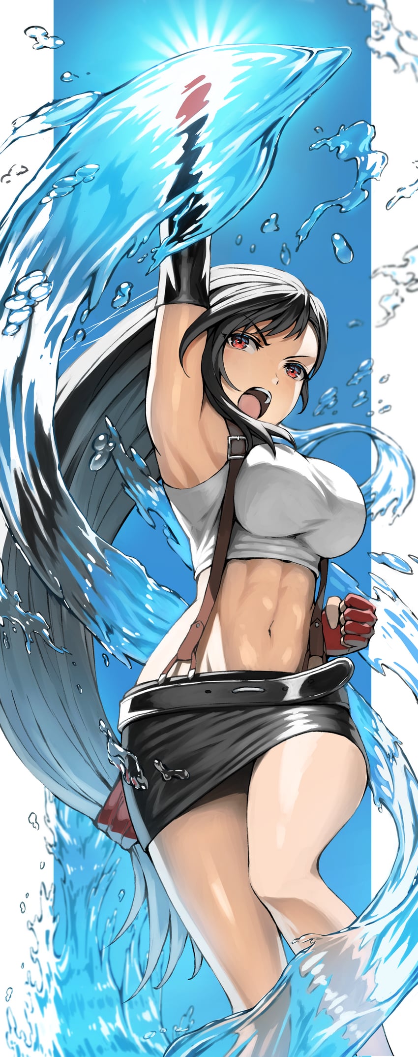 tifa lockhart (final fantasy and 1 more) drawn by zupakyo
