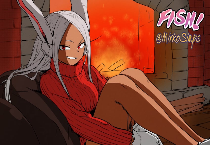 mirko (boku no hero academia) drawn by mirkosimps and parallaxfused