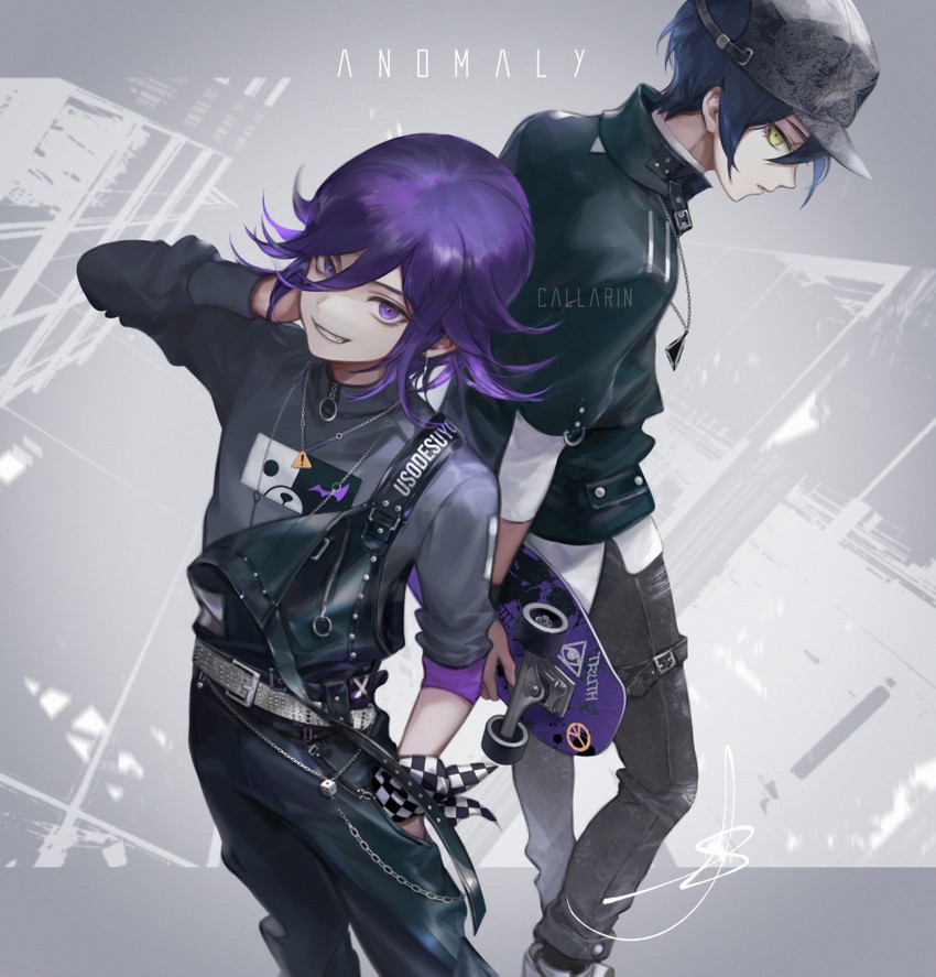 oma kokichi and saihara shuichi (danganronpa and 1 more) drawn by callarinc