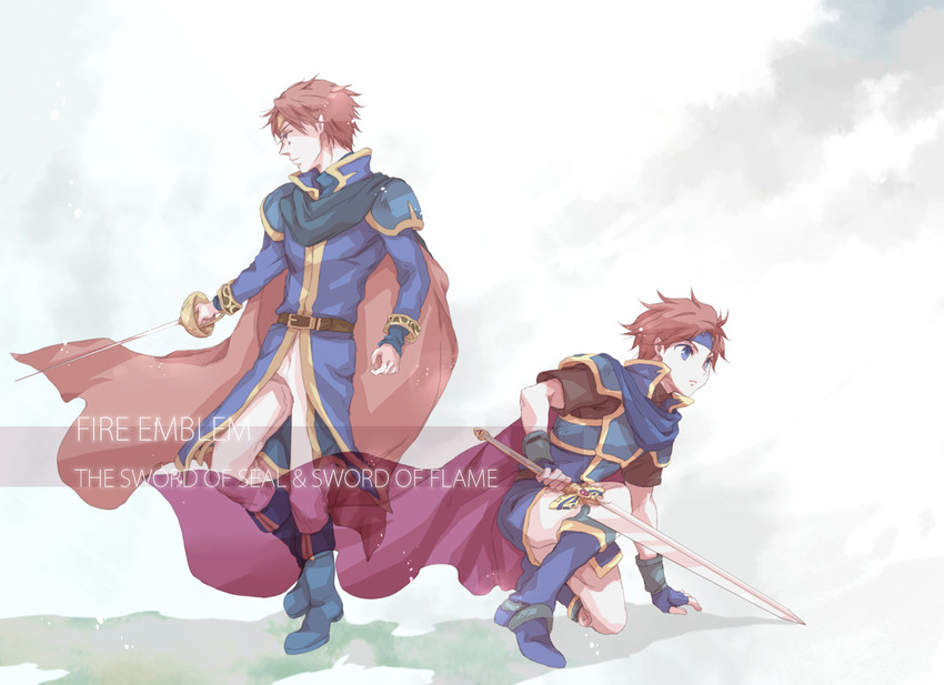 roy and eliwood (fire emblem and 2 more) drawn by isa_(chiyo-s)