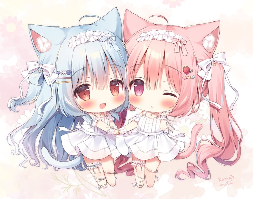 miruku and kobone (original) drawn by momozu_komamochi