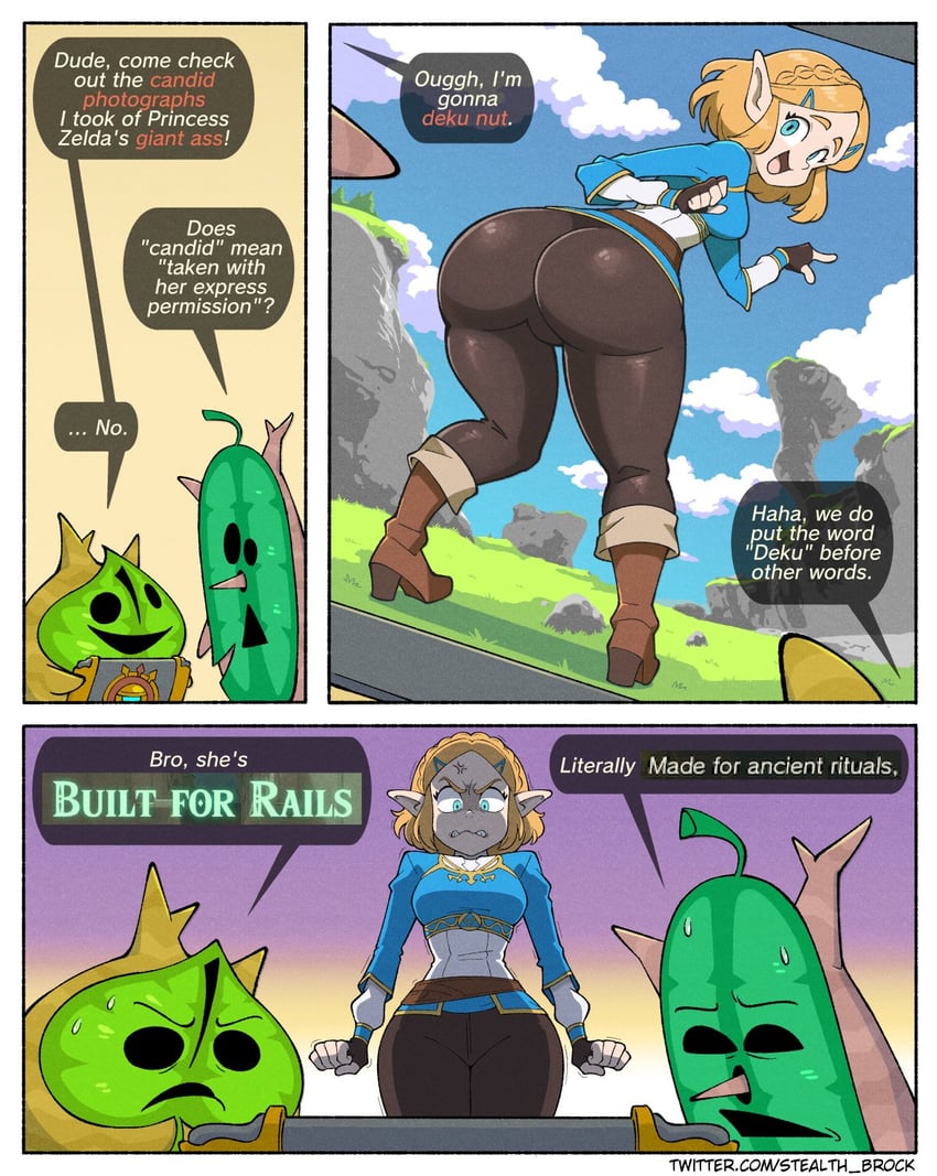 princess zelda and korok (the legend of zelda and 1 more) drawn by shenanimation