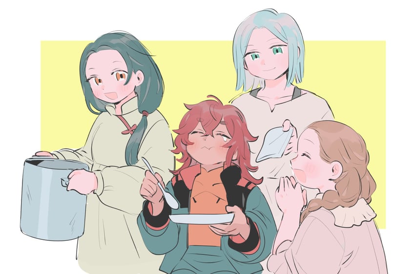 suletta mercury, lilique kadoka lipati, aliya mahvash, and till nys (gundam and 1 more) drawn by oneroom-disco