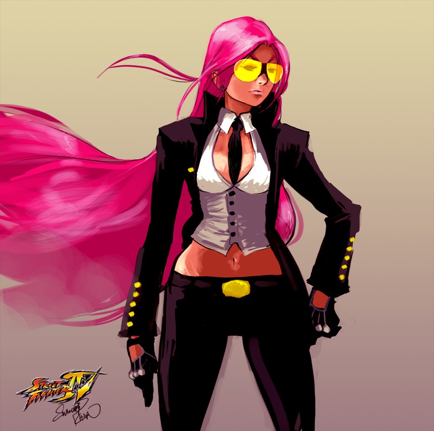 crimson viper (street fighter and 1 more) drawn by tsenzen