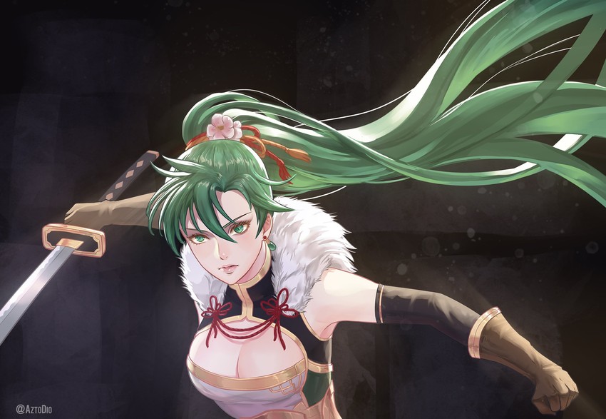 lyn (fire emblem and 2 more) drawn by aztodio