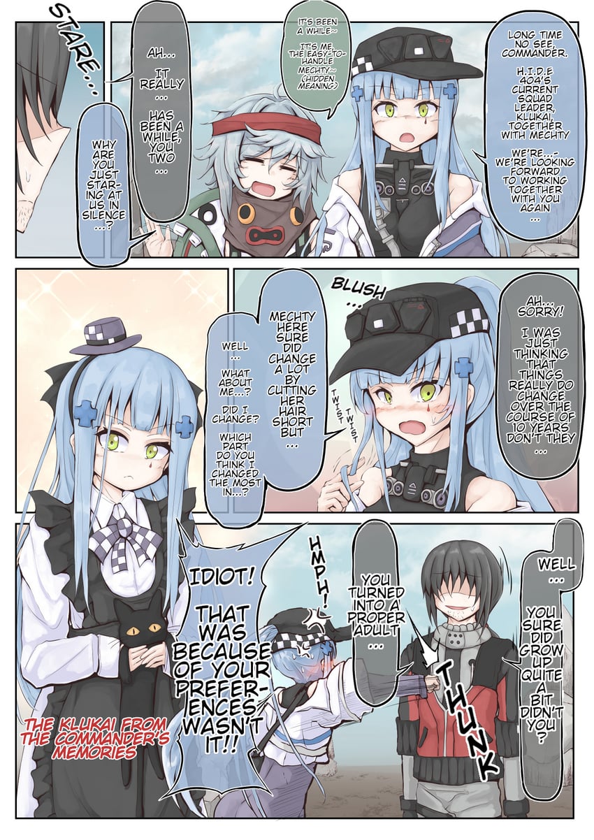 commander, g11, klukai, hk416, and mechty (girls' frontline and 1 more) drawn by tarunoakuma