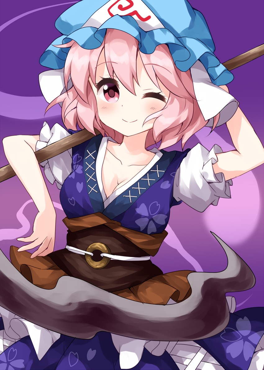 saigyouji yuyuko and onozuka komachi (touhou) drawn by ruu_(tksymkw)